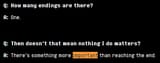 one ending