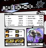 Ryuji stats