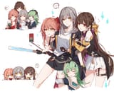 __trailblazer_stelle_huohuo_sushang_guinaifen_and_1_more_honkai_and_1_more_drawn_by_yajuu__38ec21231b8e1dea150306951dd69094