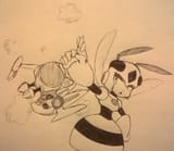 35024 - childre_inarabitta honey_woman mega_man_(series) tagme traditional_medium