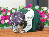 Utena kneels