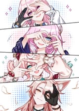 __march_7th_cyrene_hyacine_and_jiaoqiu_honkai_and_1_more_drawn_by_hsrmangakichi__14bcb63eba8b6abdb5644e25ae6d2fe5
