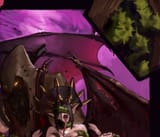 cropped porn of nocticula panicking at the amount of eggs filling her womb