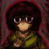 sad chara clutching sweater