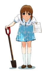 Yukiho gf with a shovel