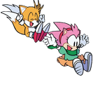 Tails and Amy adorable