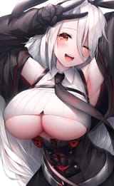 yande.re 739806 areola azur_lane no_bra oyuwari prinz_heinrich_(azur_lane) underboob wardrobe_malfunction