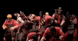 TF2 mercs laughing