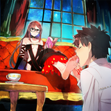 1boy, 1girl, fate_grand order, {realistic}, artist_ toi8, official style, indoor s-2329299850