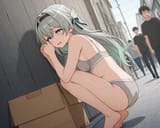 02222-2187988194-squatting, cupped_hands, head up, begger, begging for money from the crowd and being ignored__barefeet, soles, sad, holding back