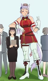 big Goldship and trainer-chan