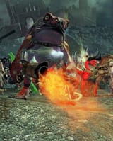 fat frog with flamethrower