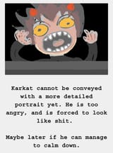 karkat forced to look like shit
