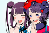 2girls, kimoi girls (meme), meme, iosys parody, laughing, katsushika hokusai (fa s-2038147545