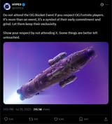 Do not attend the OG Rocket Event if you respect OG Fortnite players