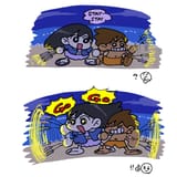 Mari &amp; Kel Fireworks Beach @drillramen