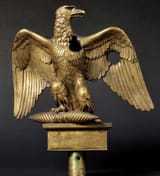 napoleonic eagle with two bullet holes