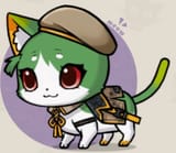 The green cat of good omen