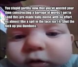 you stupid gorilla