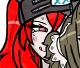 lewd red horse in color