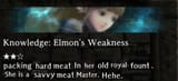elmon&#039;s weakness