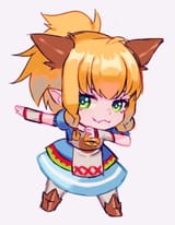 Blonde Catloli by mom0jka