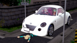 Copen runs over Kohaku Otori