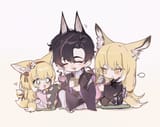 suzuran_luo_xiaohei_vulpisfoglia_and_suzuran_s_father_arknights_and_1_more_drawn_by_yanoyano__0c5982f4dff6e48a1de6c5efadfb8d36-min