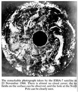 ESSA Satellite Of Antartica In 1968 With No Ice And The Hole Visible
