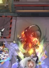 Flint literally on Fire(smooch)