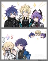 __lumine_scaramouche_wanderer_mini_durin_flins_and_1_more_genshin_impact_drawn_by_ginusagi__fe2406c98c8eb7838b8362e8997fd5e7