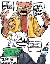 pizzapants telling asriel dess is crazy