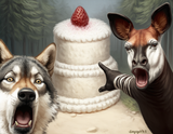 duo, location, outside, forest, 3__ meme, reaction image, silly, two soyjaks poi s-2036353668