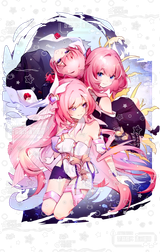 __elysia_cyrene_inoue_marina_yanning_and_falkenhayn_mercenary_leader_honkai_and_4_more_drawn_by_jingxinzhiyun__bf271f5d3b1cc58898775c69e1ccb090