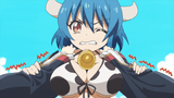 minos kyon kyon struggle cow bell ring boob fight