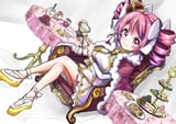 pino sitting while enjoying her very fabulous confections pastries and tea