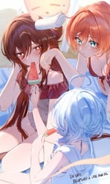 __hu_tao_furina_boo_tao_and_yanfei_genshin_impact_drawn_by_imasaki_kei__d9767cf7654c1fec567f452dabf9a663
