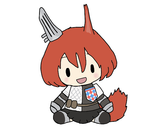 Small Flametail plushie that OHAYOUGOZAIMASUs and dodges you