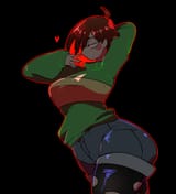 thic chara stretching arms (shadow)