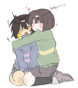 chara hugging partner