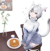 cat pancake food