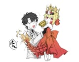__fujimaru_ritsuka_nero_claudius_queen_draco_fujimaru_ritsuka_and_queen_draco_fate_and_1_more_drawn_by_haji1nomo__91ffd4444131bcaea0f00563f58f2e48