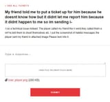 ticket sent