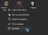 uninstall