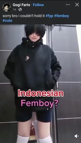 Indonesian femboy with Ashley Graves PFP