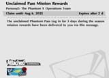 unclaimed pass exp