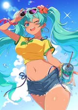 __hatsune_miku_and_brazilian_miku_vocaloid_drawn_by_kamuraaa_615__2466df4c39391ae84a00290f2c6603ef
