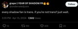 shadowfans are bunch of trannies