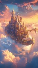 floating-castle-skyline-stockcake