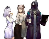 84010757_p2 - AK - Doctor, Saria, Ptilopsis drink team toge